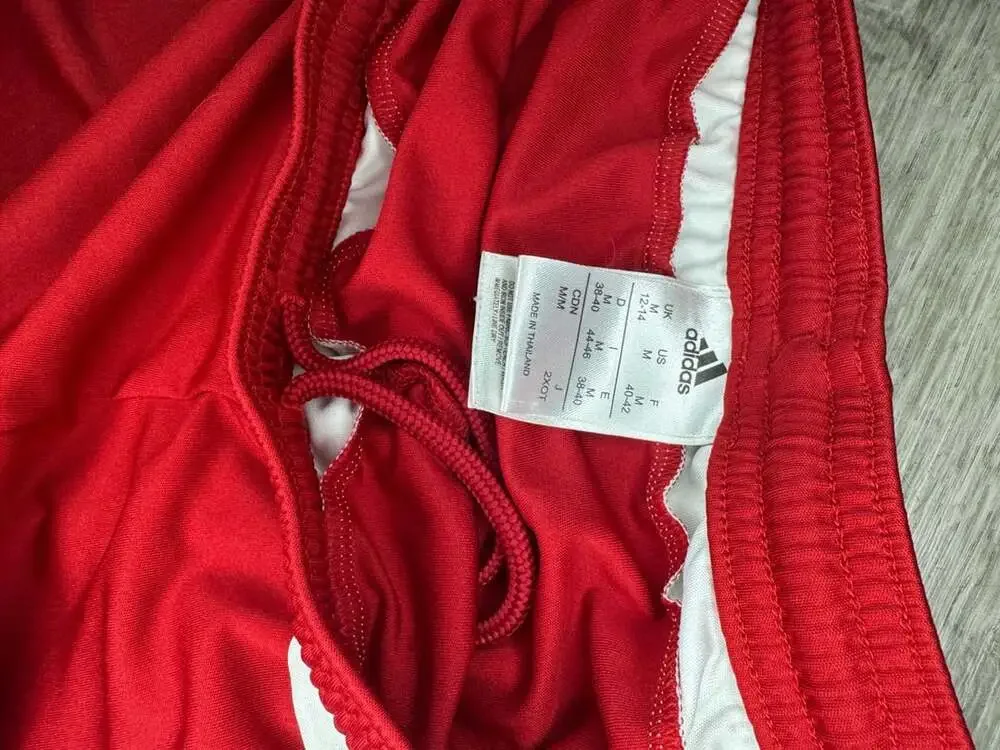 Adidas Climalite Soccer Shorts Size M Red White